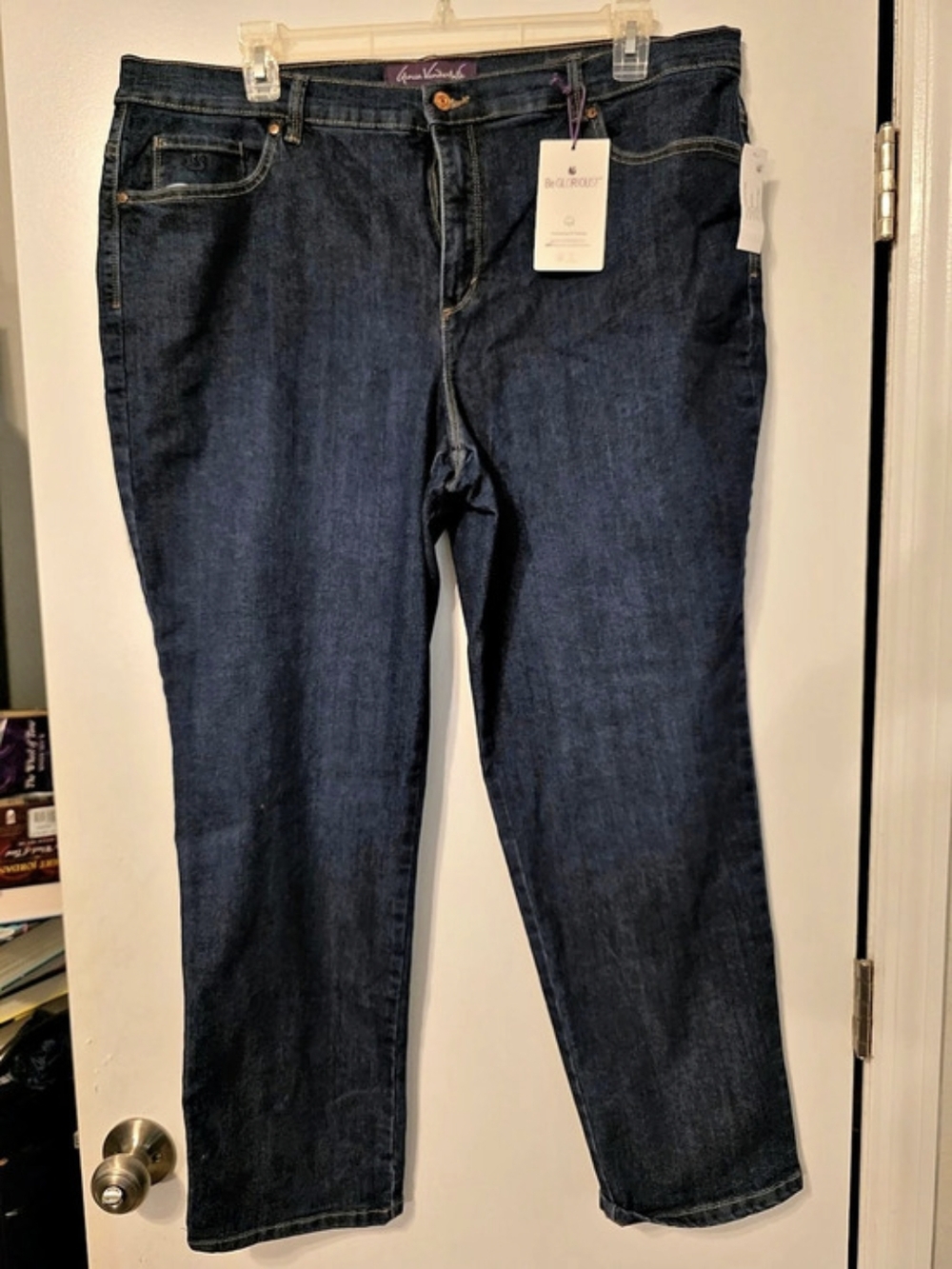 Gloria Vanderbilt Amanda Jeans in Blue Waist 20W NWT
